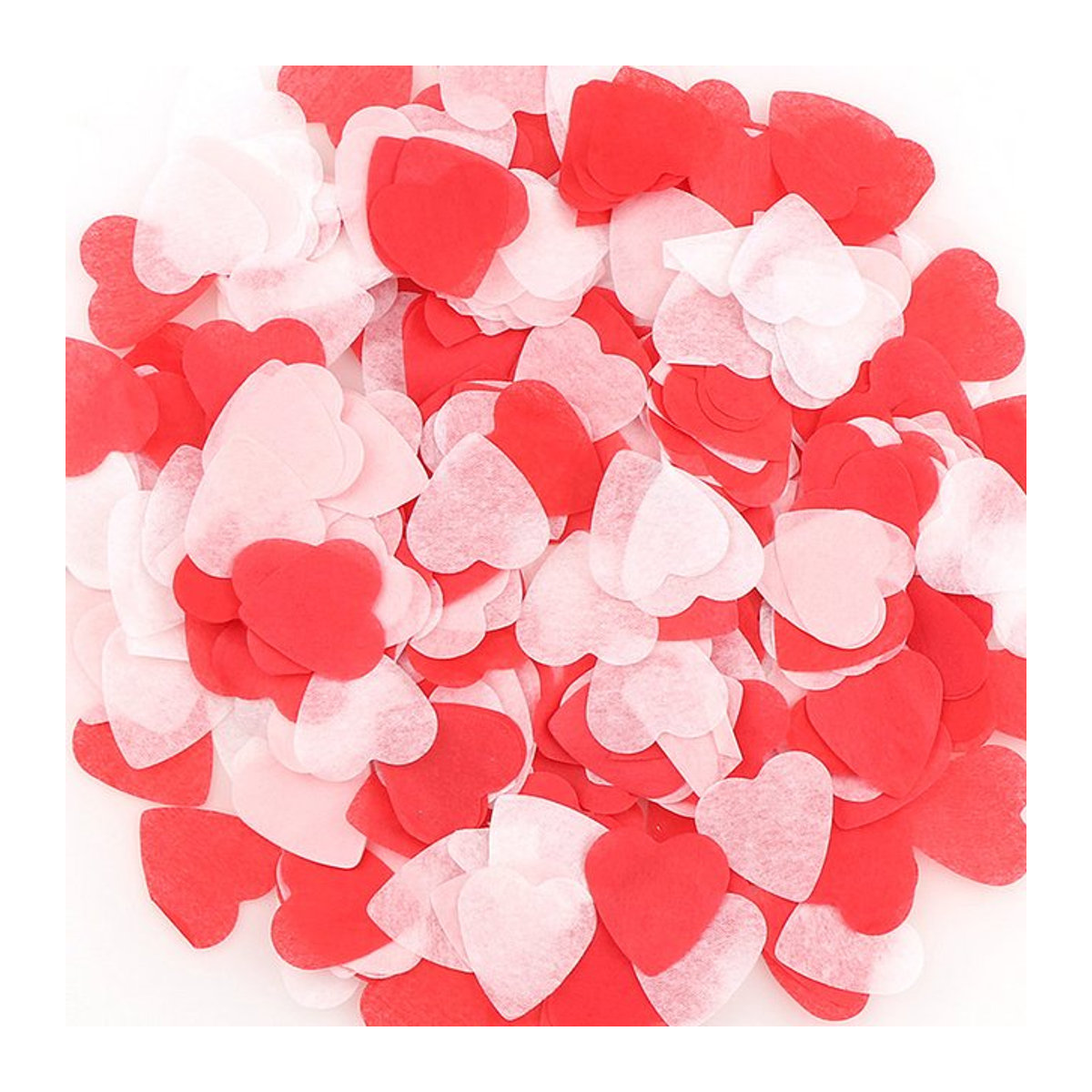 Ywbeads Herzförmiges Papier Konfetti in Rot und Weiß für Hochzeit, Geburtstag und Valentinstag, 2,5 cm - Bild 1