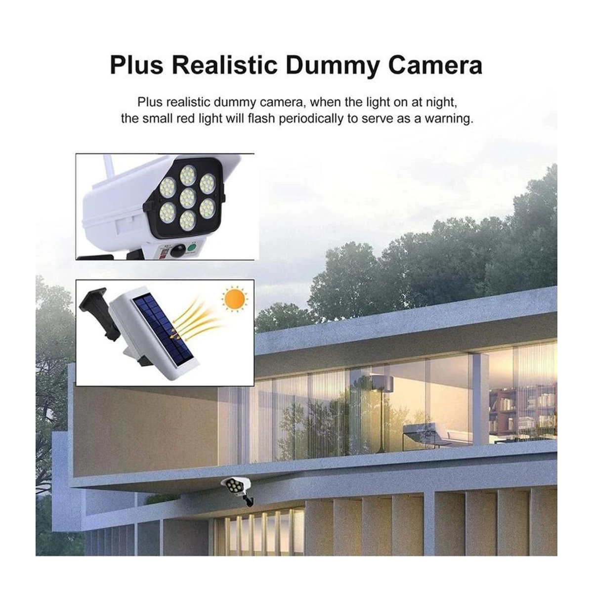 YWZT BEIMT Factory Solar-LED-Wandleuchte mit Bewegungsmelder und Fernbedienung, wasserdichte Außenleuchte IP65 für Hof und Garage, 35LED, Schwarz/Weiß - Bild 3