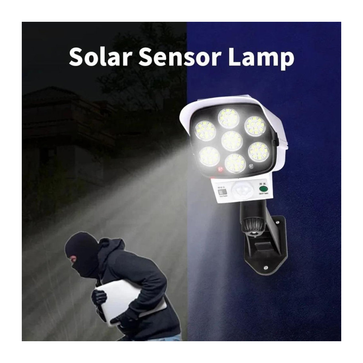 YWZT BEIMT Factory Solar-LED-Wandleuchte mit Bewegungsmelder und Fernbedienung, wasserdichte Außenleuchte IP65 in Weiß - Bild 5