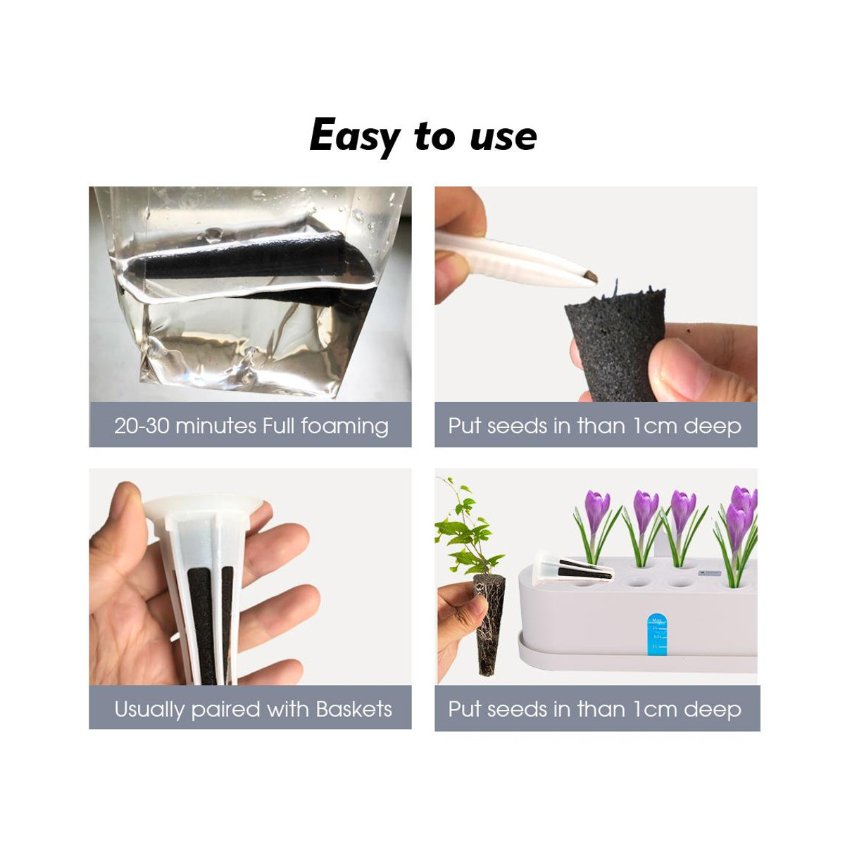 YWZT Home Depot Garten Hydroponik Anzuchtschwämme für Samenstarter und Pflanzen zur Bewurzelung, 5er Pack - Bild 6