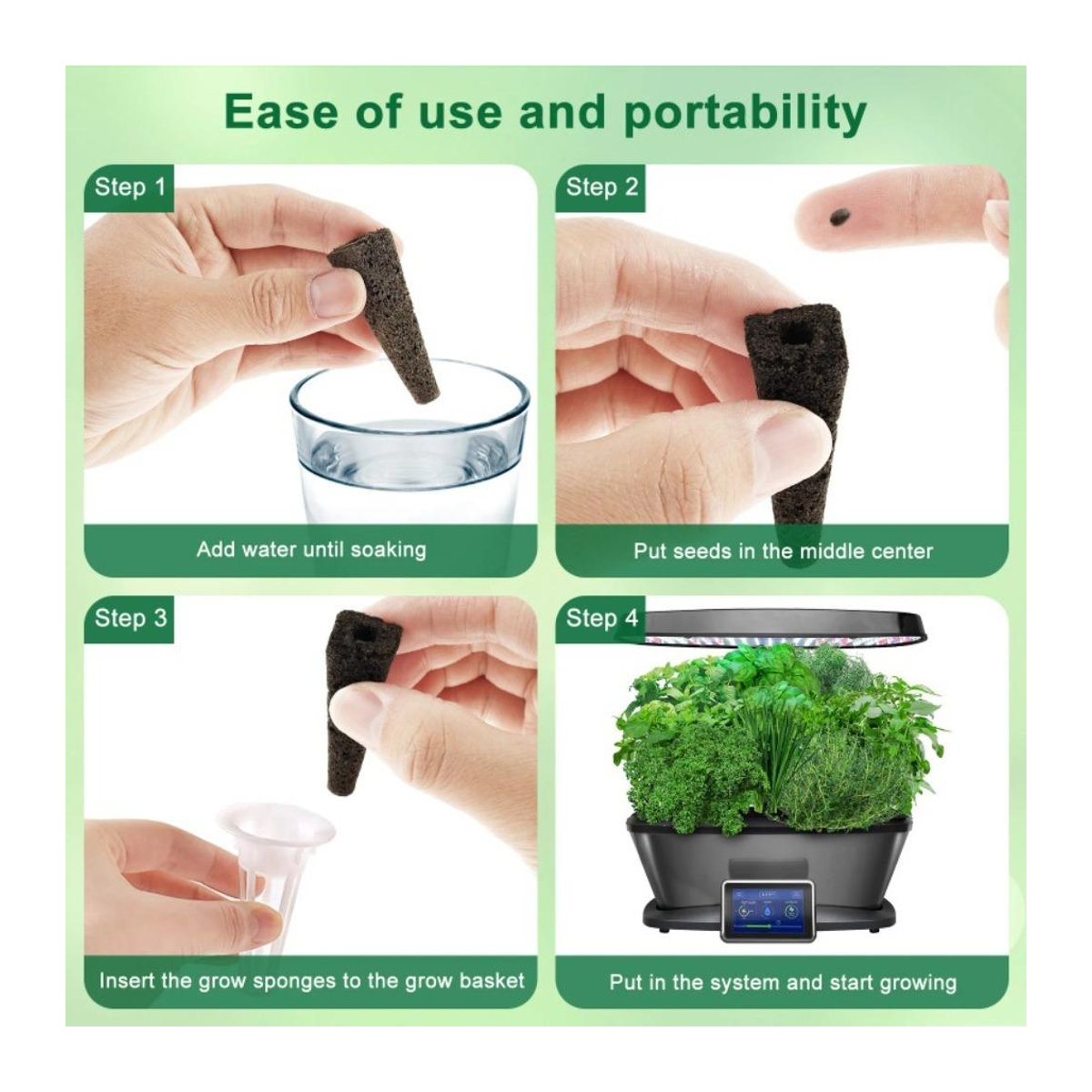 YWZT Home Depot Garten Hydroponik Anzuchtschwämme für Samenstarter und Pflanzen zur Bewurzelung, 5er Pack - Bild 8