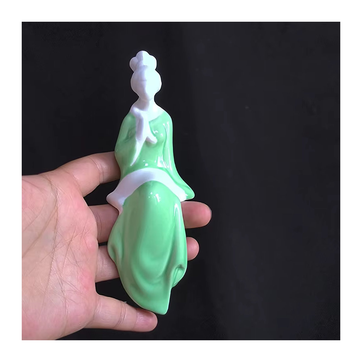 YXYMCF Dekorative Porzellanfigur Damen aus Dehua Keramik, Höhe: 16 cm - Bild 2