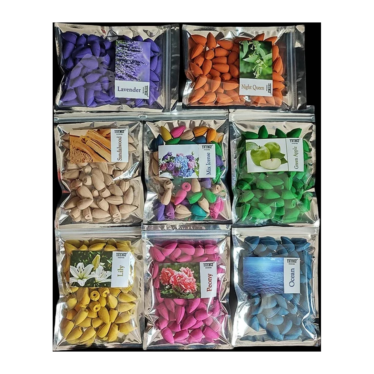 YXYMCF Lavendel Wasserfall Weihrauch Kegel für Reflux Turm, 50 Stück - Bild 1