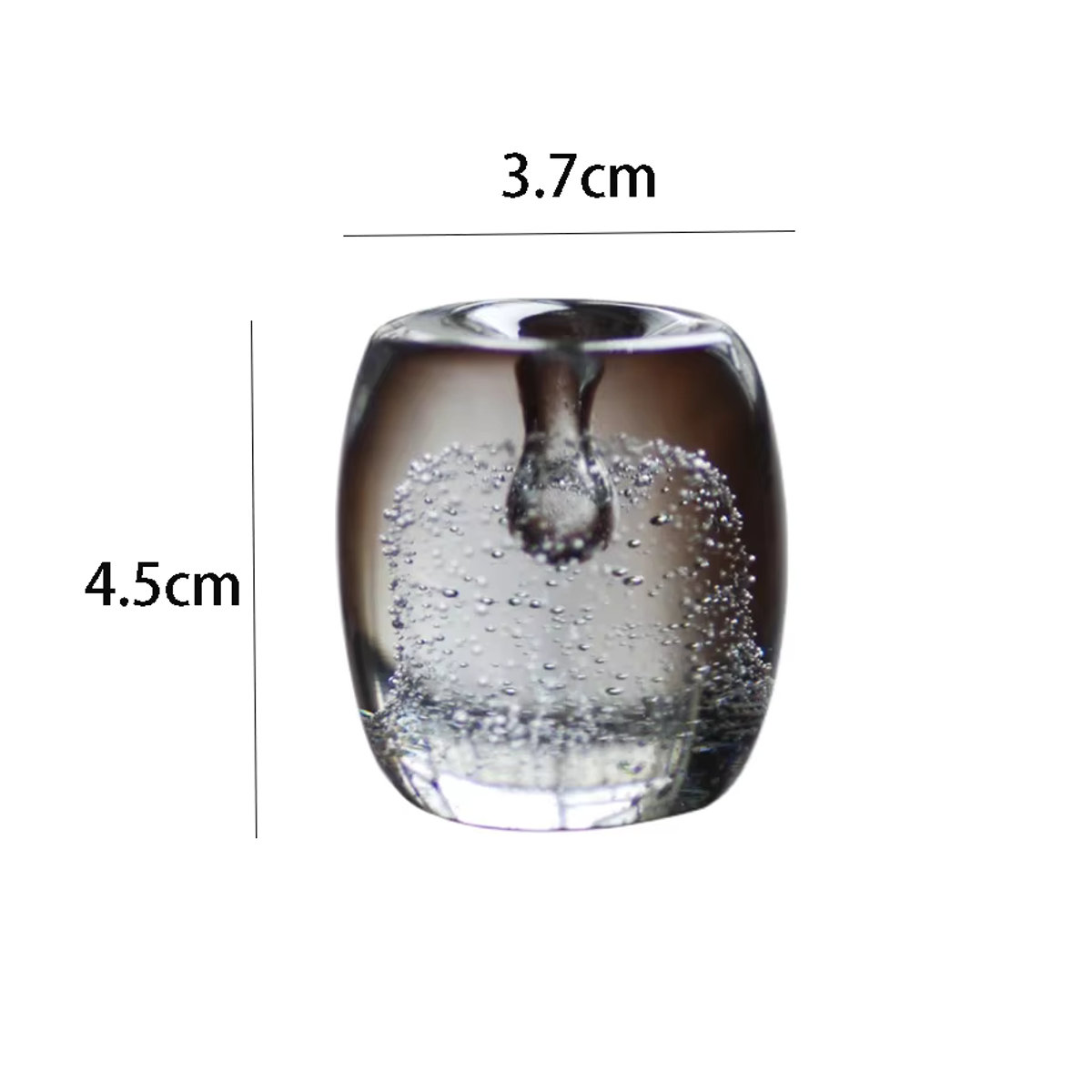 YXYMCF Räuchergefäß aus transparentem Kristallglas im japanischen Stil, Mini-Räucherstäbchenhalter mit unregelmäßiger Form, Durchmesser: 4,5 cm - Bild 5