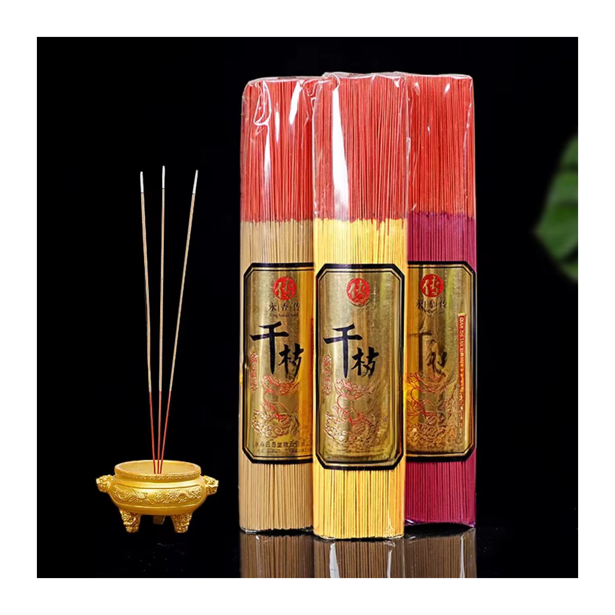 YXYMCF Sandelholz Räucherstäbchen aus Bambus, 1000 Stück, 500 g, traditioneller Weihrauch für die Buddha-Anbetung - Bild 3