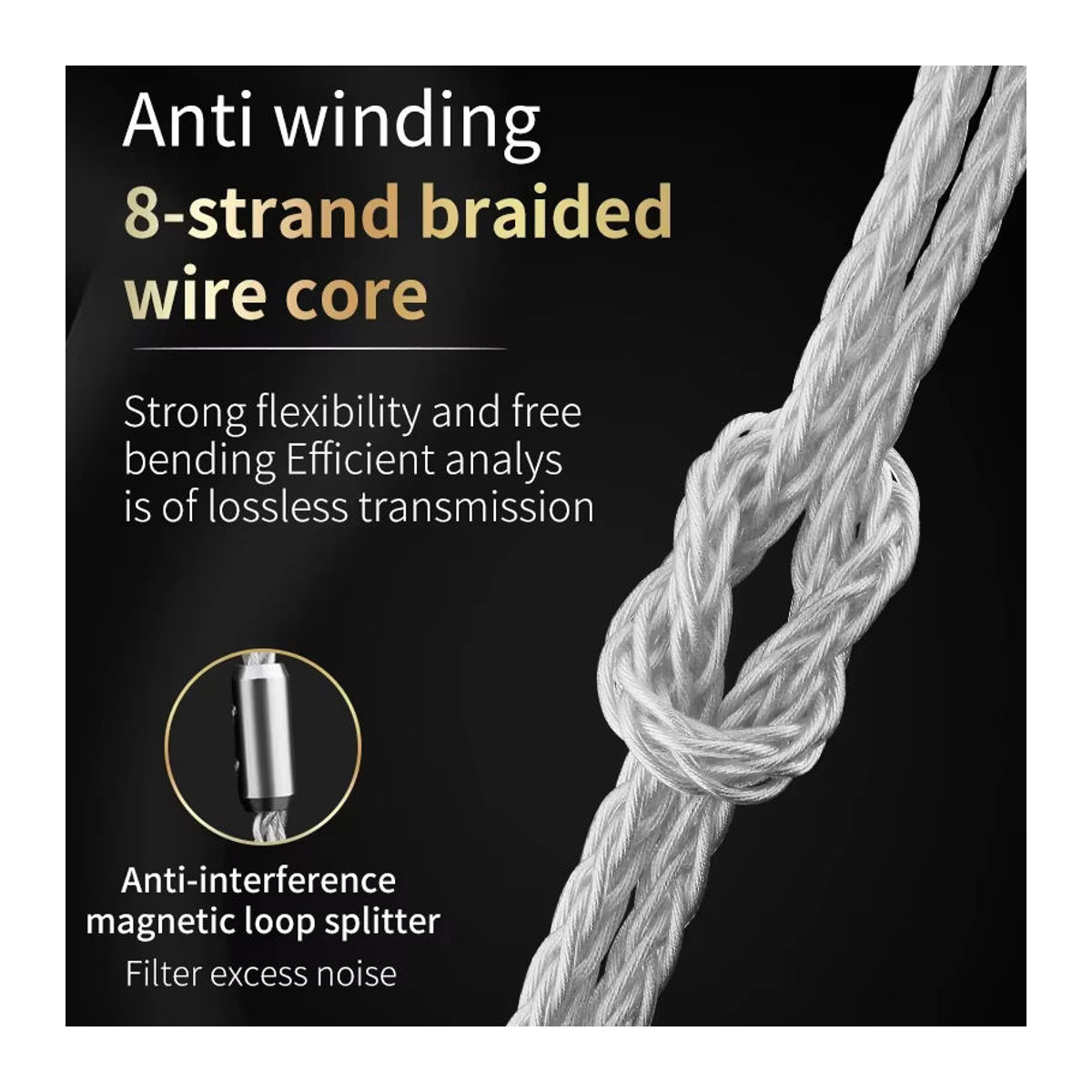 Yyaudio USB-C auf USB-B 2.0 Druckerkabel geflochten, Typ A zu B Anschluss, Farbe: Silber - Bild 1