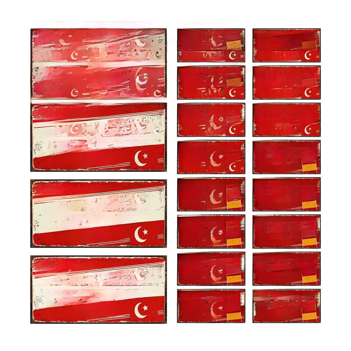 Yzfq Vintage Metallschild Istanbul Dekoration Wandmontiert B: 30 cm, H: 15,24 cm - Bild 1