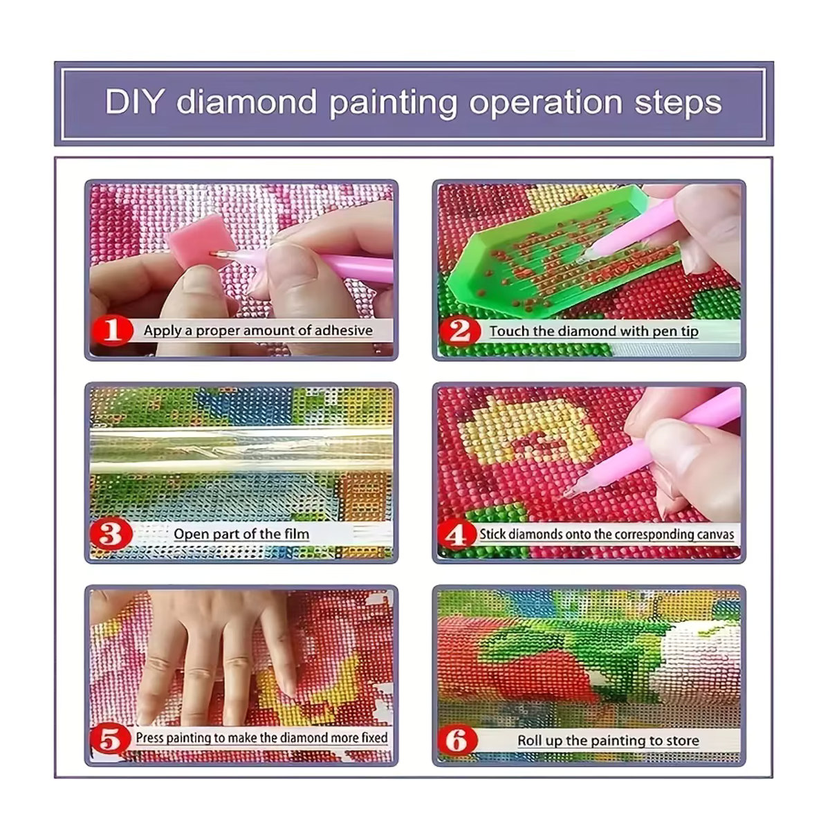 YZMLY DIY Diamantmalerei Set Sternenhimmel Van Gogh Muster Rund, Mehrfarbig, Durchmesser: 40 cm - Bild 2