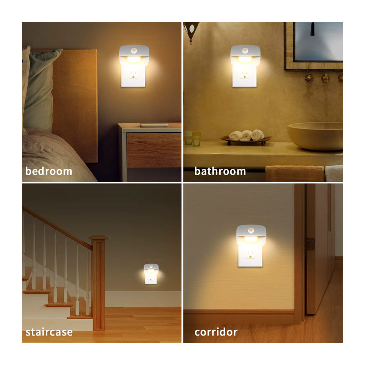 YzzYzz Mini-LED-Nachtlicht mit PIR-Bewegungsmelder in Weiß mit 3 Modi für Schrank, Flur und Badezimmer - Bild 4
