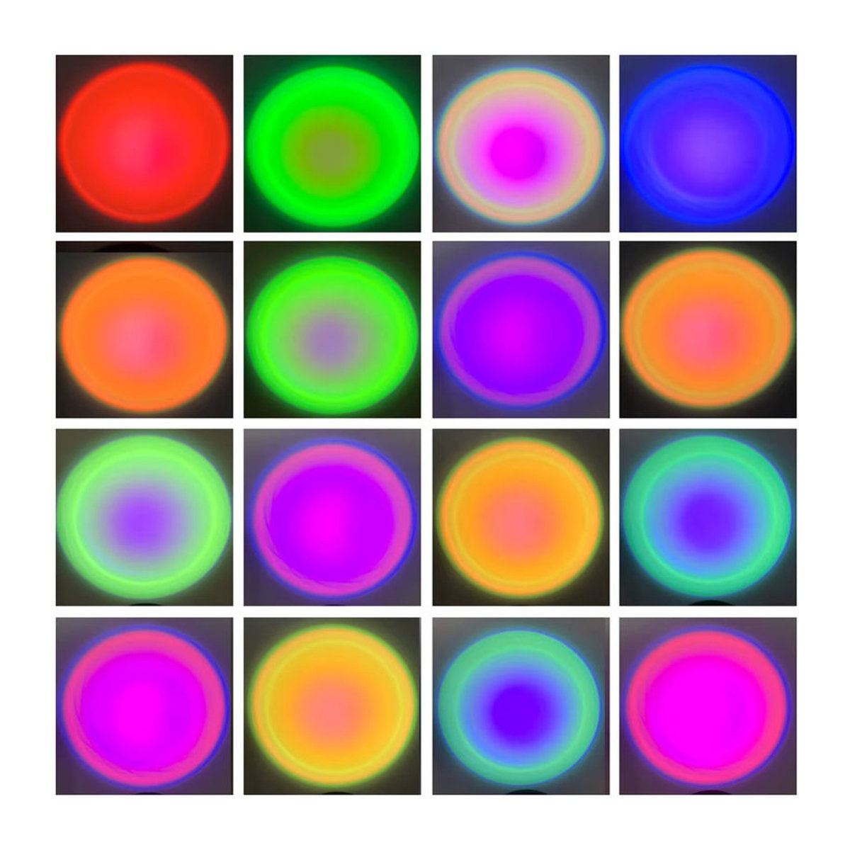 YzzYzz Smart Sunset Lampe Tuya LED RGB Nachtlicht mit App-Steuerung für moderne Raumdekoration und Fotografie in Bunt - Bild 5