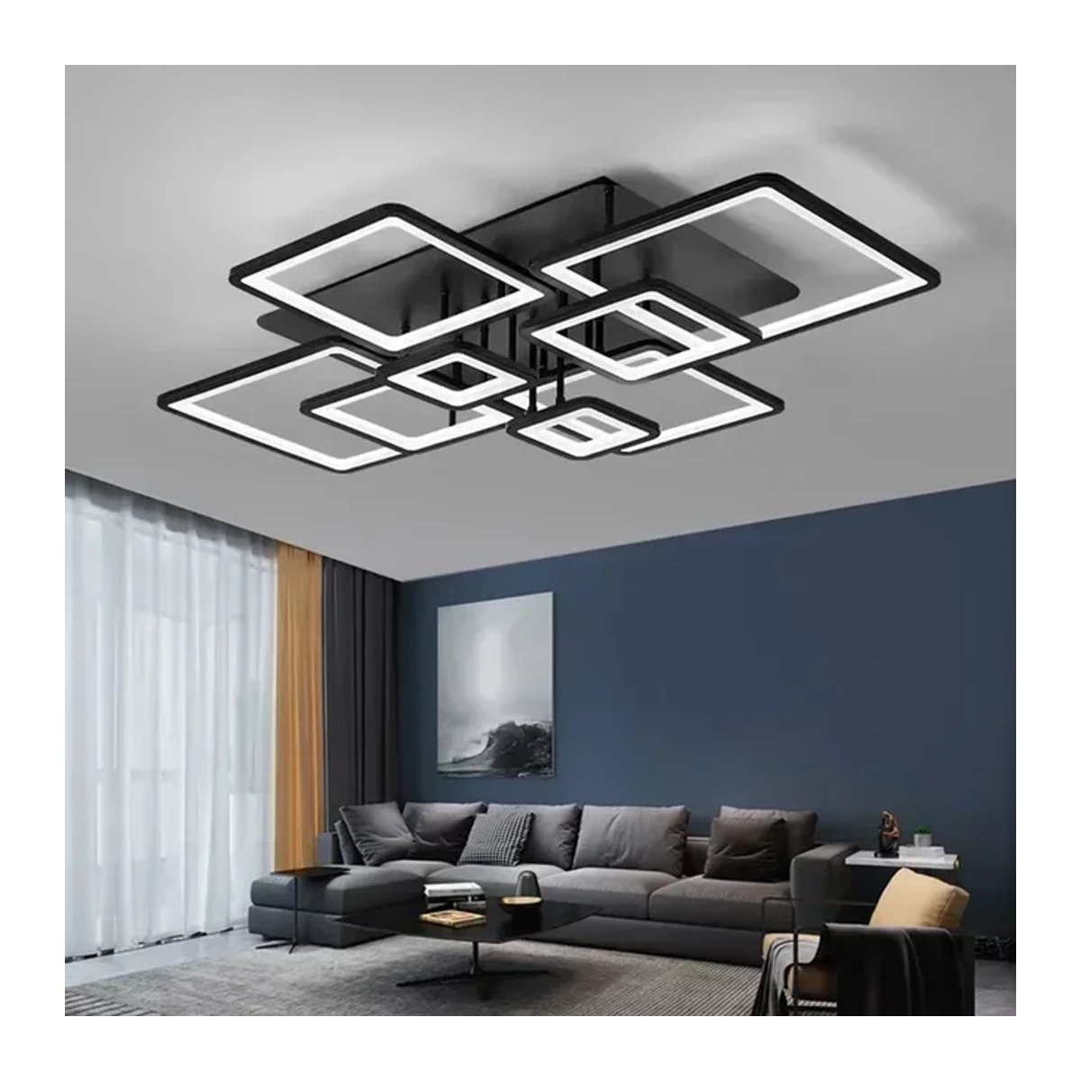 Z ZOSIMIO LIGHT Moderne LED-Deckenleuchte im skandinavischen Design für Wohnzimmer, Schlafzimmer und Esszimmer in Schwarz oder Weiß - Bild 1