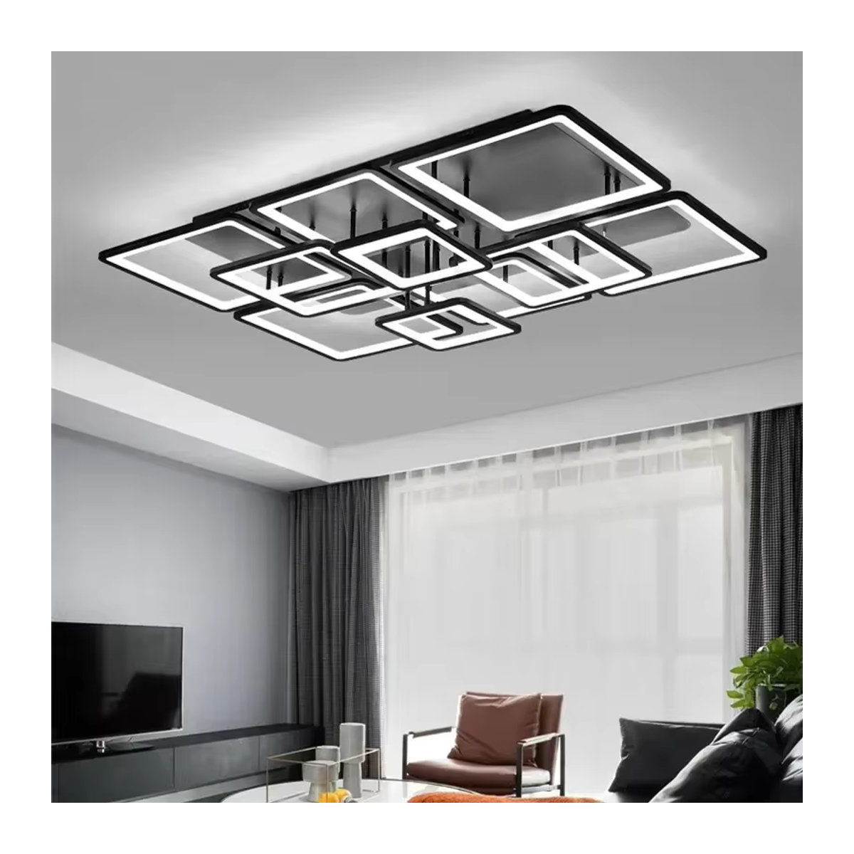 Z ZOSIMIO LIGHT Moderne LED-Deckenleuchte im skandinavischen Design für Wohnzimmer, Schlafzimmer und Esszimmer in Schwarz oder Weiß - Bild 2