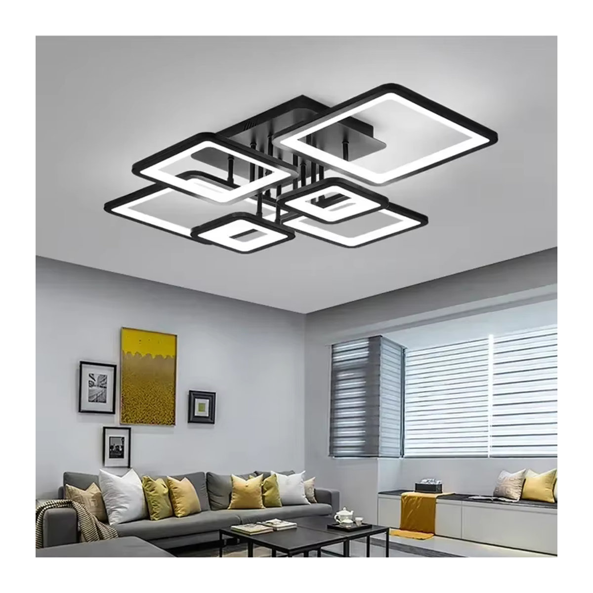 Z ZOSIMIO LIGHT Moderne LED-Deckenleuchte im skandinavischen Design für Wohnzimmer, Schlafzimmer und Esszimmer in Schwarz oder Weiß - Bild 3