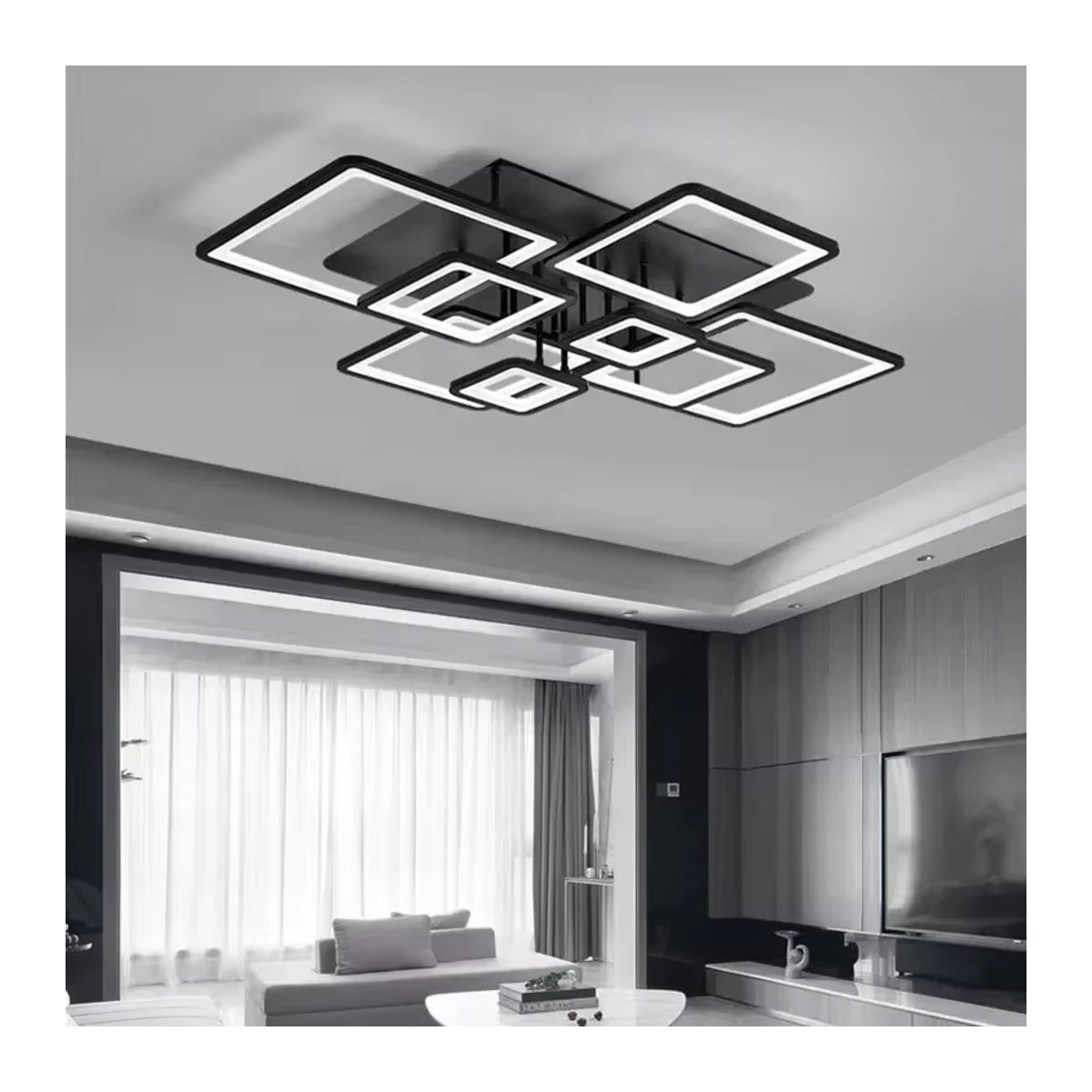 Z ZOSIMIO LIGHT Moderne LED-Deckenleuchte im skandinavischen Design für Wohnzimmer, Schlafzimmer und Esszimmer in Schwarz oder Weiß - Bild 4