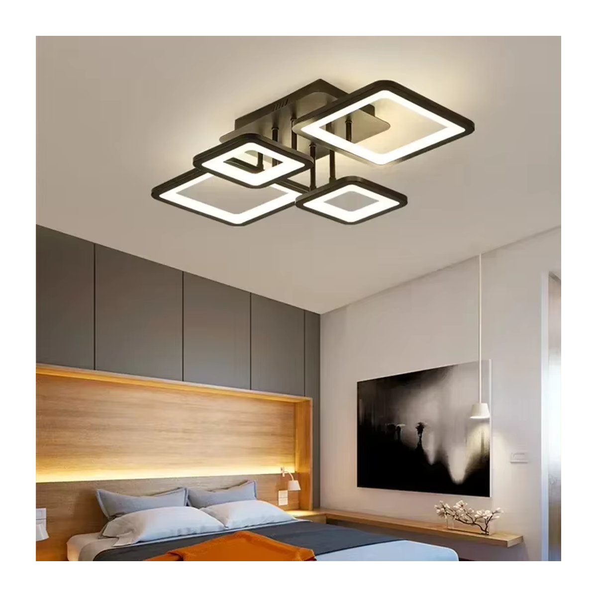 Z ZOSIMIO LIGHT Moderne LED-Deckenleuchte im skandinavischen Design für Wohnzimmer, Schlafzimmer und Esszimmer in Schwarz oder Weiß - Bild 5