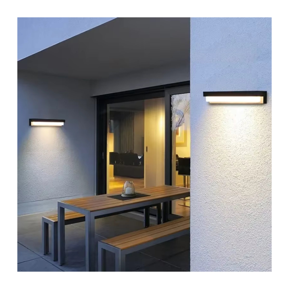 Z ZOSIMIO LIGHT Solar-LED-Wandleuchte in Schwarz mit Bewegungsmelder, IP65 wasserdicht, - Bild 4