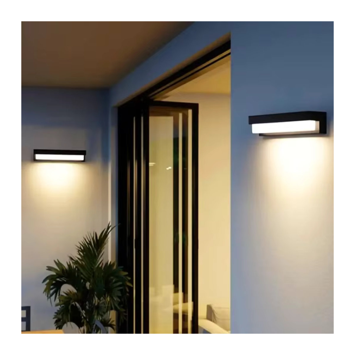 Z ZOSIMIO LIGHT Solar-LED-Wandleuchte in Schwarz mit Bewegungsmelder, IP65 wasserdicht, - Bild 5