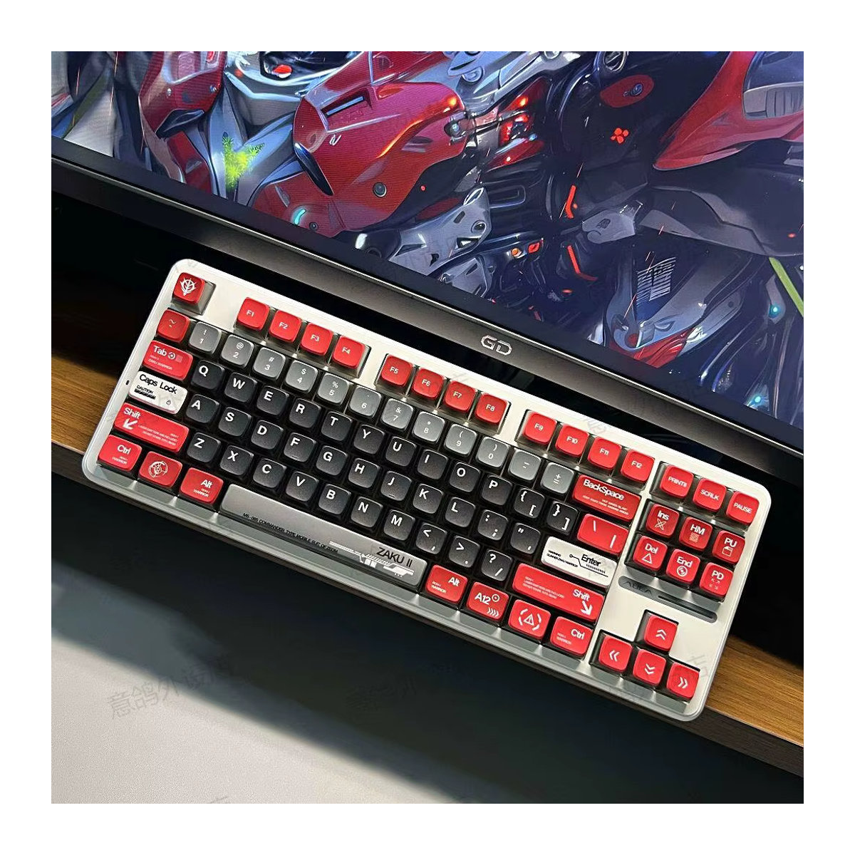 ZAKU Tastenkappen Set mit 120 Tasten aus PBT-Material im MDA-Profil, bunt und seitlich beleuchtet mit DYE-SUB-Verfahren für MX Switches und Wooting mechanische Tastaturen - Bild 2