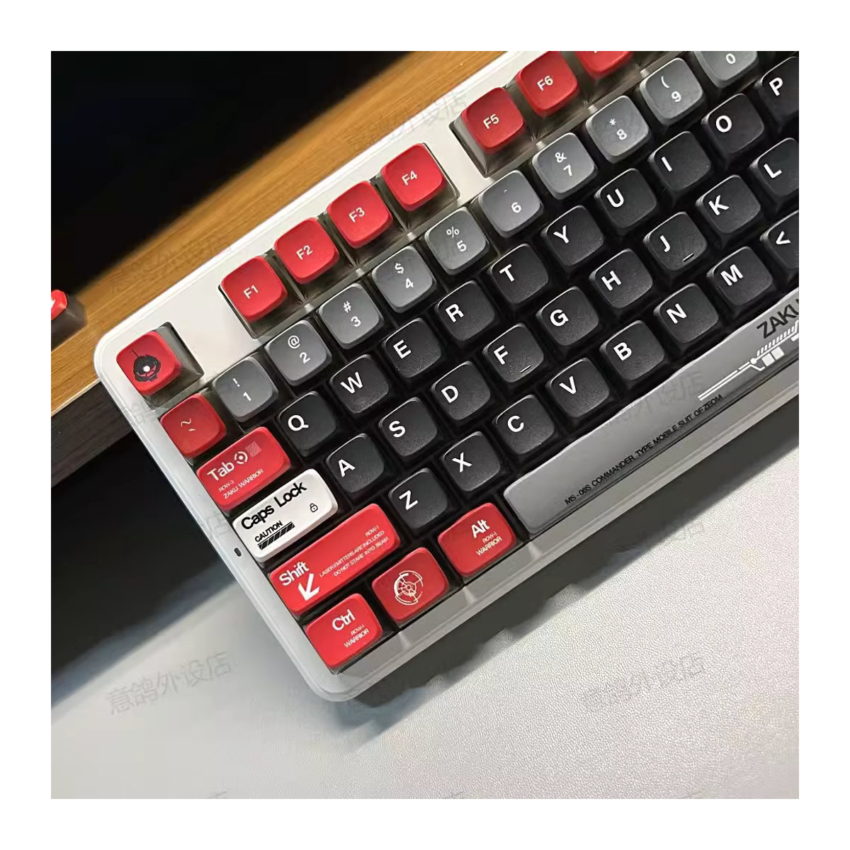 ZAKU Tastenkappen Set mit 120 Tasten aus PBT-Material im MDA-Profil, bunt und seitlich beleuchtet mit DYE-SUB-Verfahren für MX Switches und Wooting mechanische Tastaturen - Bild 3