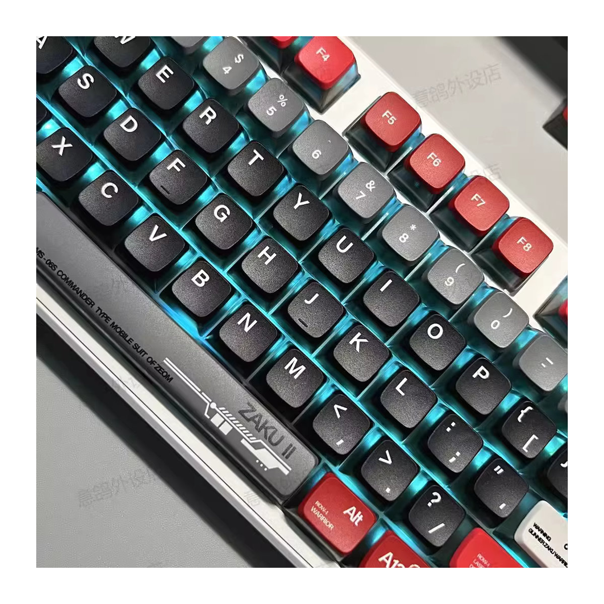 ZAKU Tastenkappen Set mit 120 Tasten aus PBT-Material im MDA-Profil, bunt und seitlich beleuchtet mit DYE-SUB-Verfahren für MX Switches und Wooting mechanische Tastaturen - Bild 5