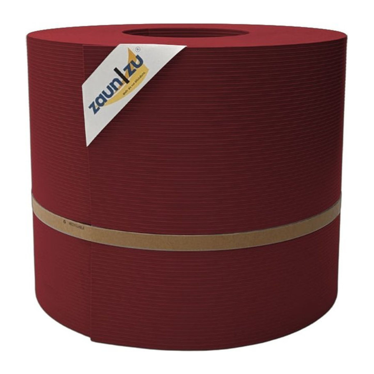 zaun zu® Sichtschutzstreifen Rille Maxi für Doppelstabmatten, Höhe: 24 cm, Farbe: Bordeauxrot, 50 m Rolle - Bild 1