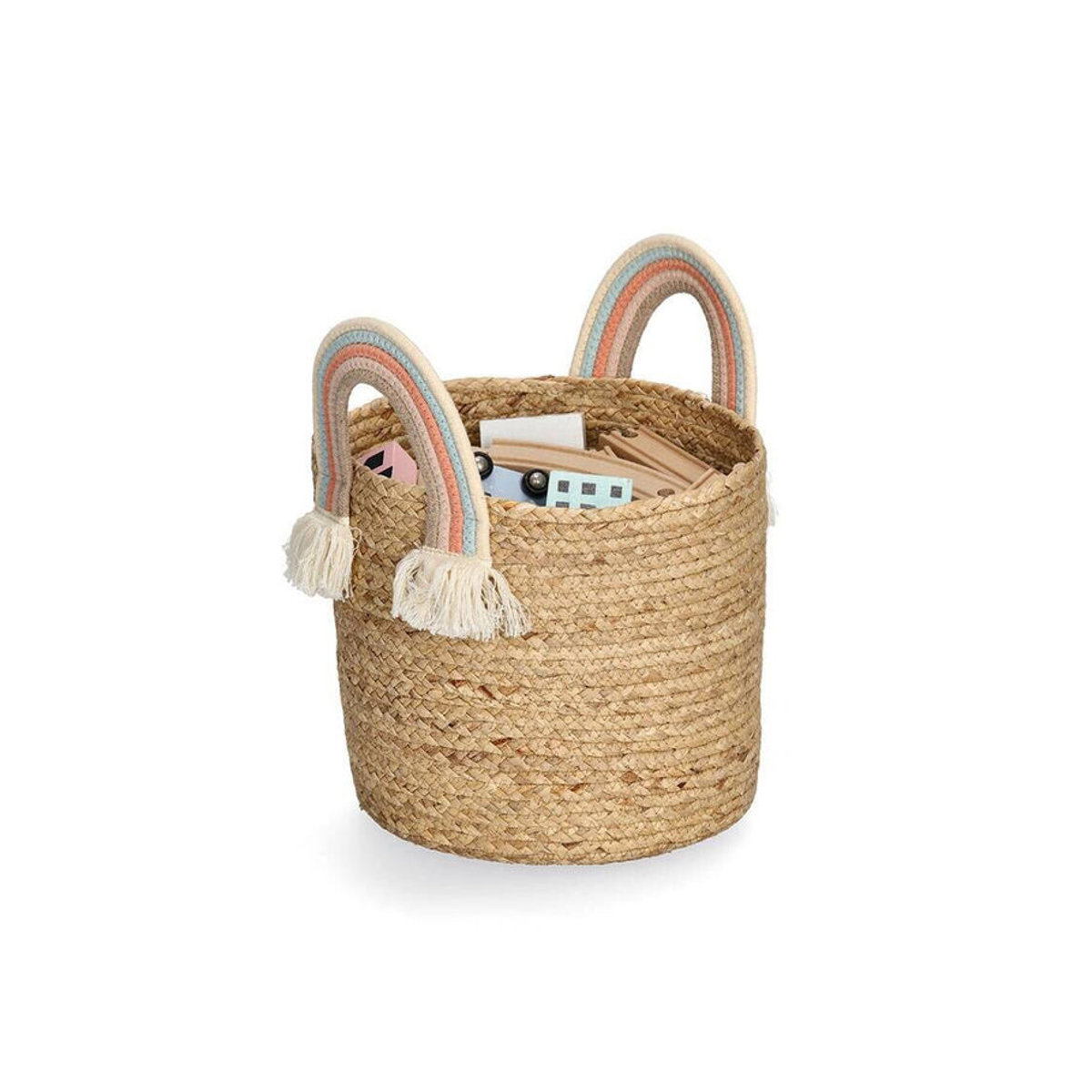 Zeller Aufbewahrungskorb Rainbow in mehrfarbig und beige aus Textil, rechteckig, B/H/L: 33,5 x 35 x 15 cm - Bild 3
