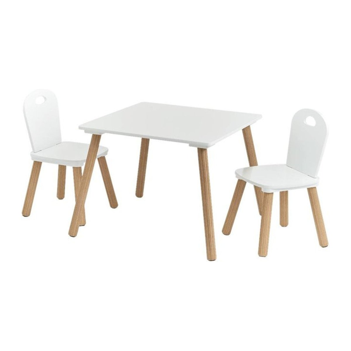 Zeller Kinder-Sitzgarnitur Scandi 3-teilig aus Kiefer in Weiß im skandinavischen Design - Bild 1
