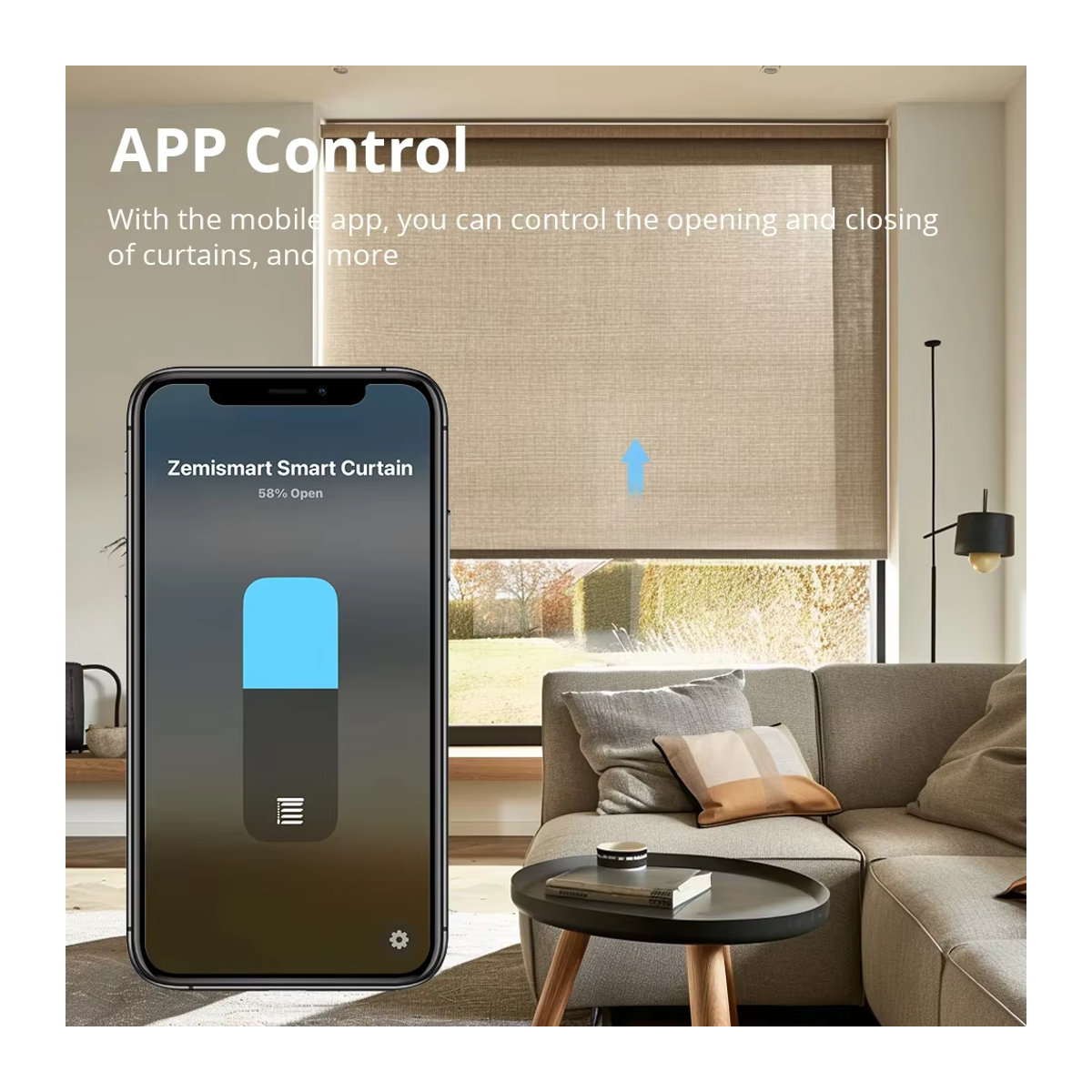 Zemismart Matter Over WiFi 2N Smart Vorhangmotor für 37 mm und 38 mm Rohre mit Google Home Alexa und HomeKit App-Steuerung - Bild 3