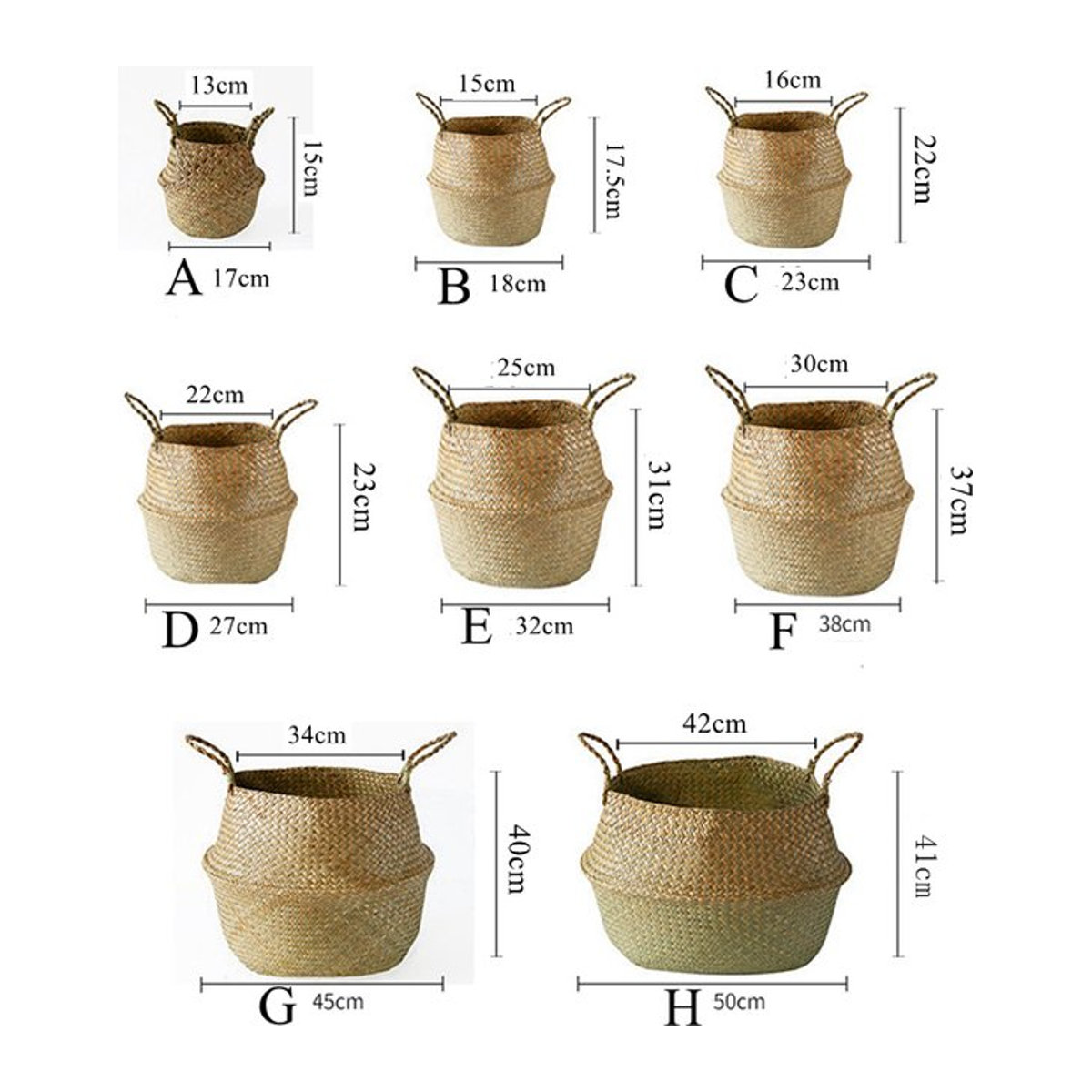 Zerolife Hängender Blumentopf aus Rattan in Braun als Aufbewahrungskorb im Bohemian-Stil - Bild 1