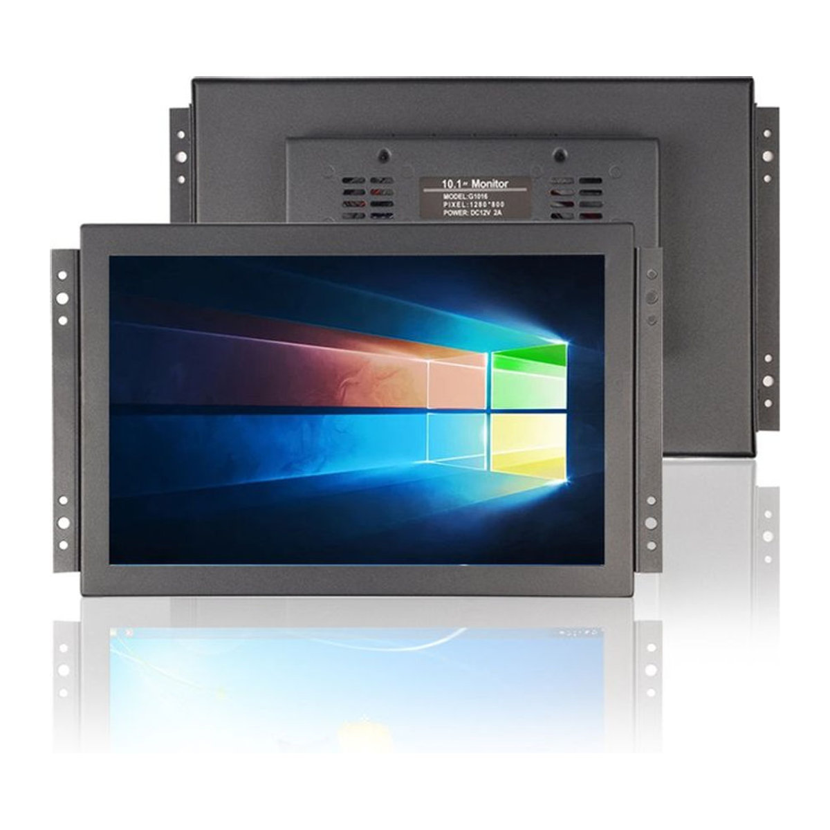 Zhixianda Open Frame Monitor 10,1 Zoll HD Industriedisplay in Schwarz mit VGA, BNC, AV und USB-Schnittstelle - Bild 1