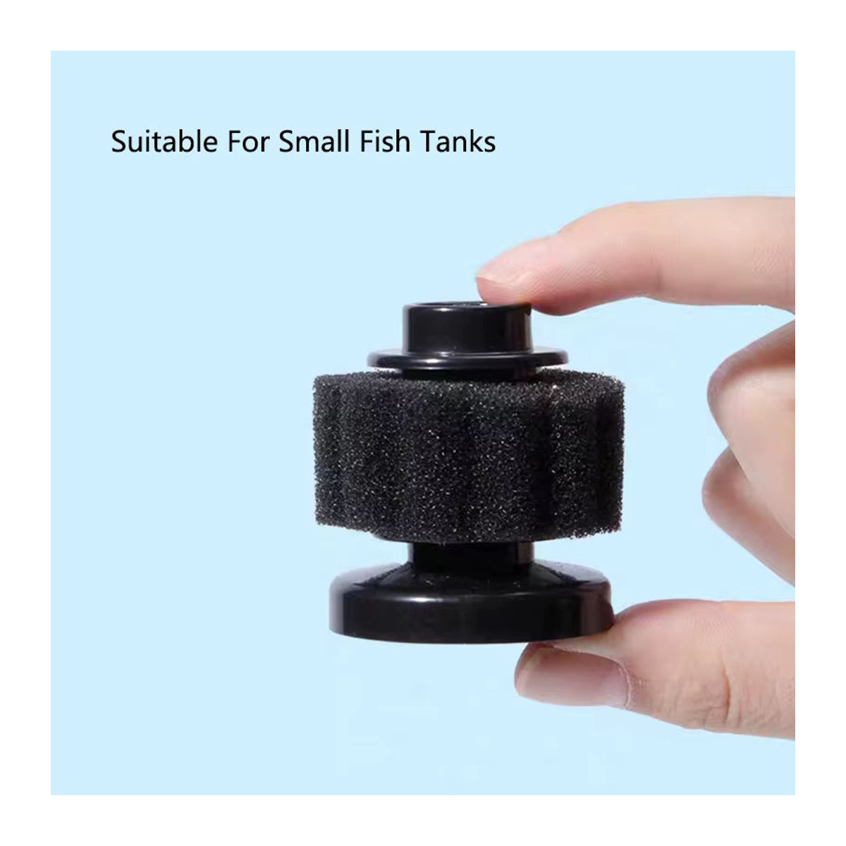 ZHIYANG Mini Aquarium Schwammfilter Schwarz für Garnelen und Teich mit biochemischer Filtration - Bild 5