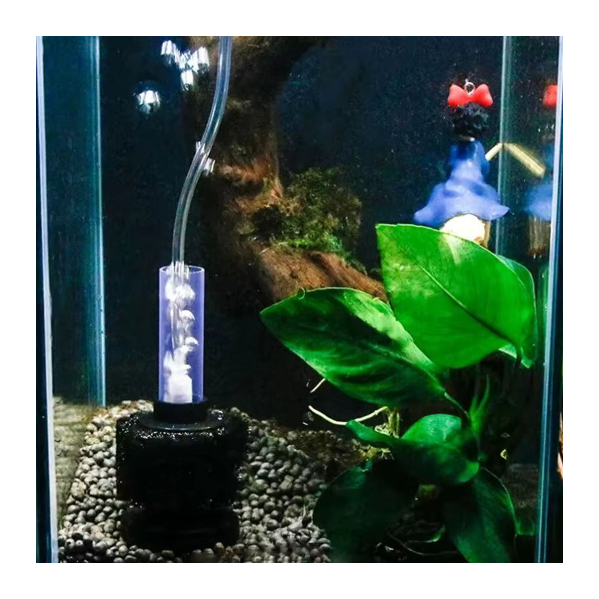 ZHIYANG Mini Aquarium Schwammfilter Schwarz für Garnelen und Teich mit biochemischer Filtration - Bild 6