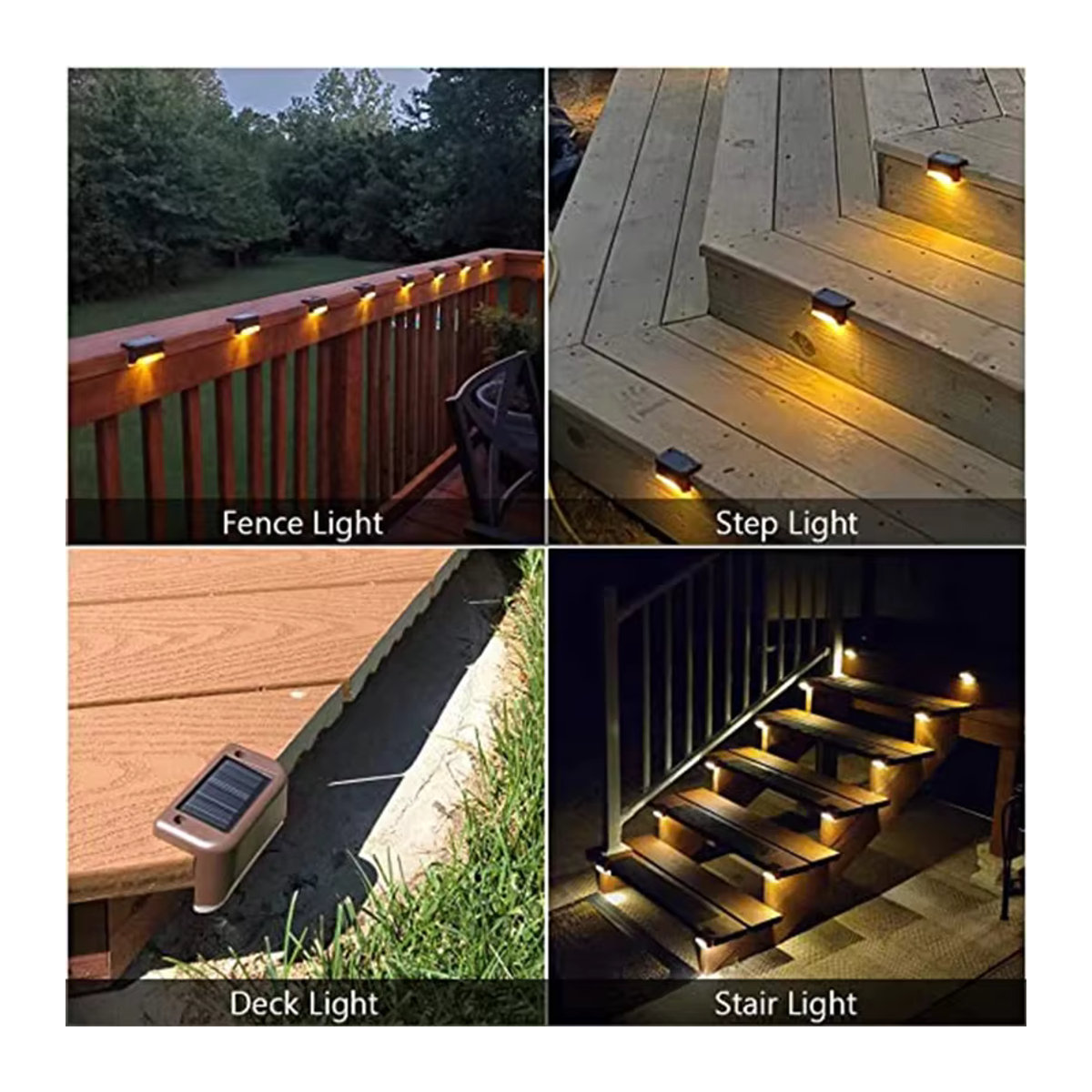 ZHIYU LED Solarleuchten für den Außenbereich wasserdichte Zaun- und Deckleuchten für Garten, Balkon und Treppen - Bild 5