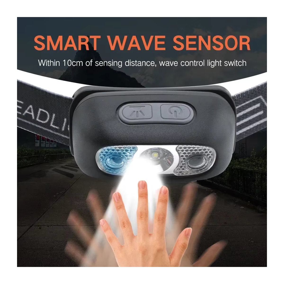 ZHIYU Mini LED Scheinwerfer mit Wellensensor und USB-Wiederaufladung für Camping und Outdoor - Bild 3