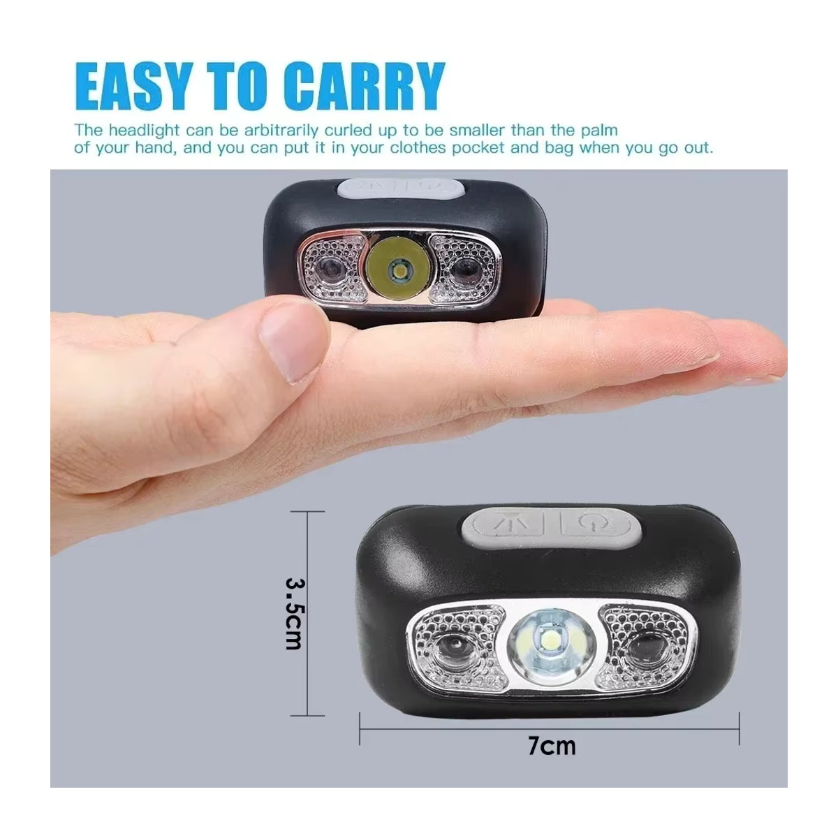 ZHIYU Mini LED Scheinwerfer mit Wellensensor und USB-Wiederaufladung für Camping und Outdoor - Bild 4