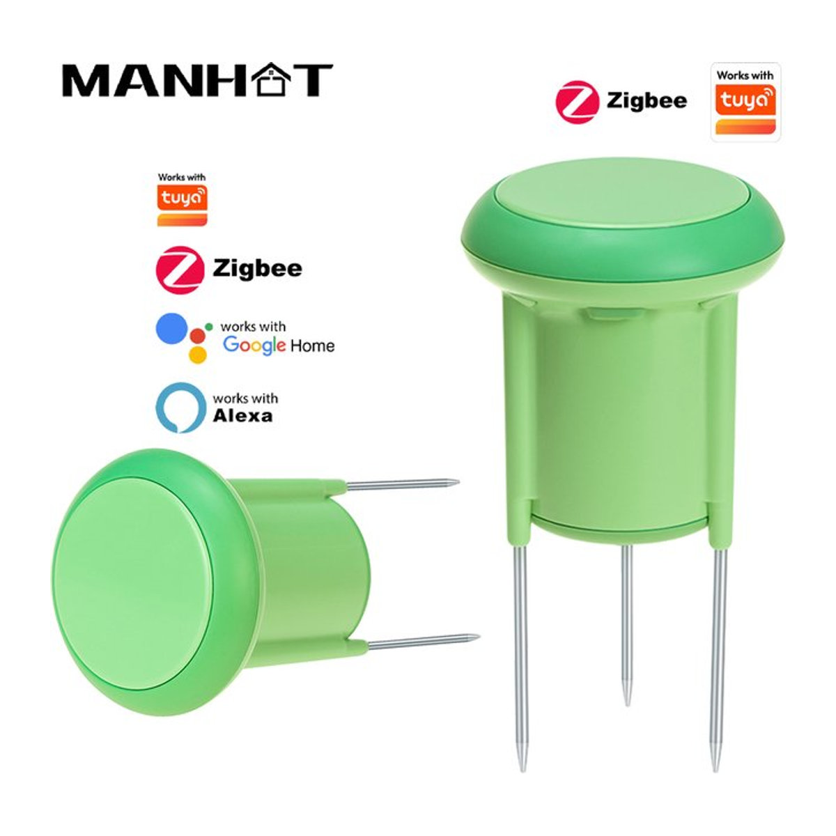 Zigbee Smart Bodensensor von Tuya: Temperatur- und Feuchtigkeitsmesser für Pflanzen zur Gartenautomatisierung und Bewässerungserkennung - Bild 1