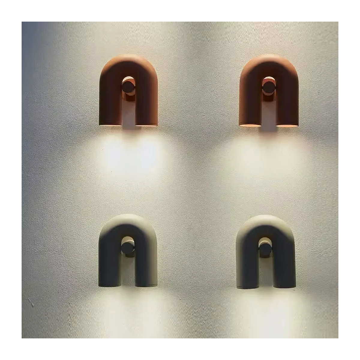 ZIMULONG LED Wandleuchte in U-Form im skandinavischen Design, Rosa - Bild 2