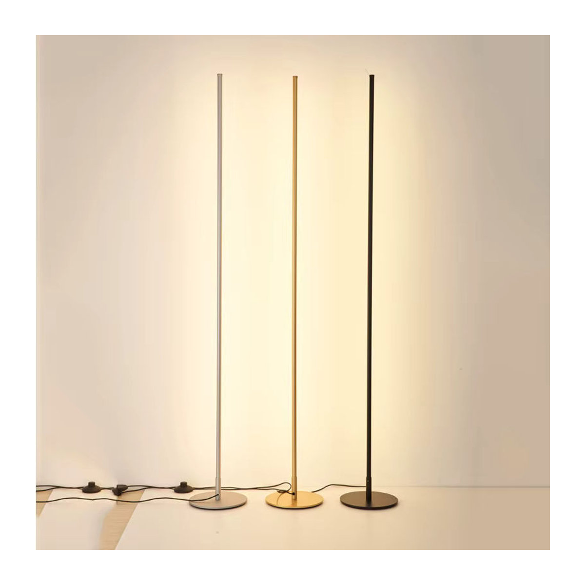 ZIMULONG Moderne Minimalistische LED Stehlampe in Schwarz mit Fernbedienung - Bild 3