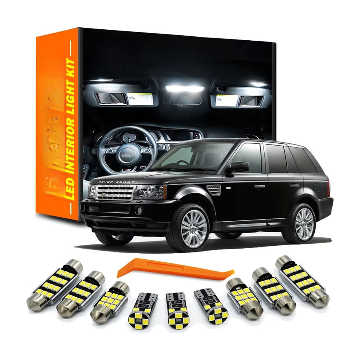 ZITWO 14-teiliges LED Innenbeleuchtungs-Set für Land Rover Range Rover Sport L320 2005-2013 mit Canbus-System für Dach-, Lese-, Kofferraum- und Fußraumlampen - Bild 2