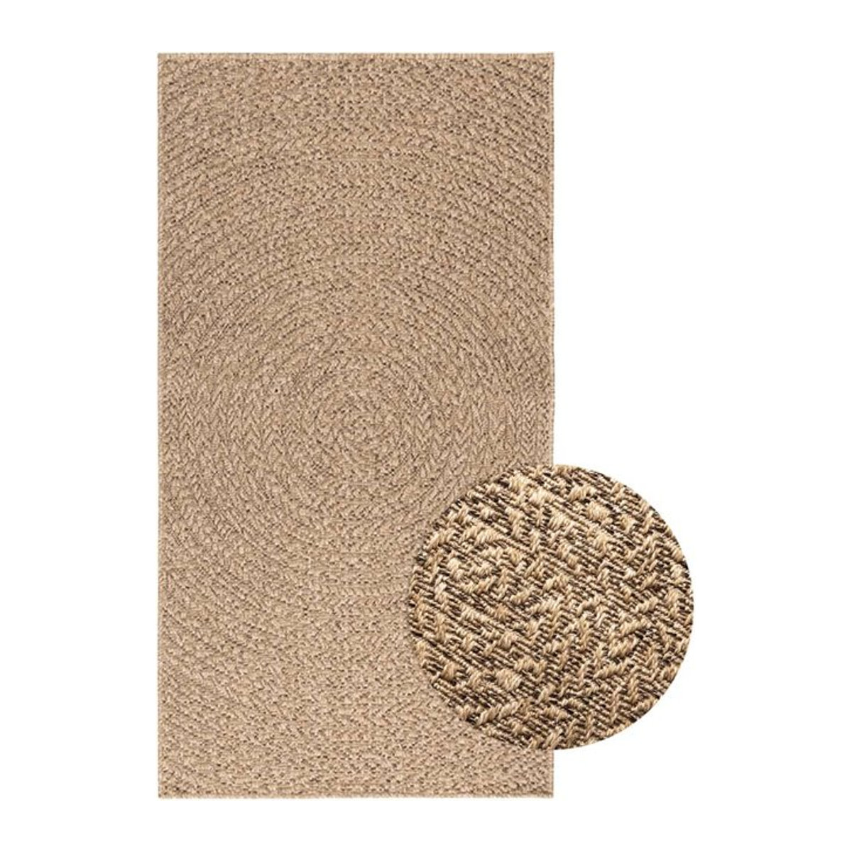 ZIZUR Teppich in Beige mit Jute-Optik für Innen und Außen, Rechteckig, B/T: 80 x 150 cm - Bild 1