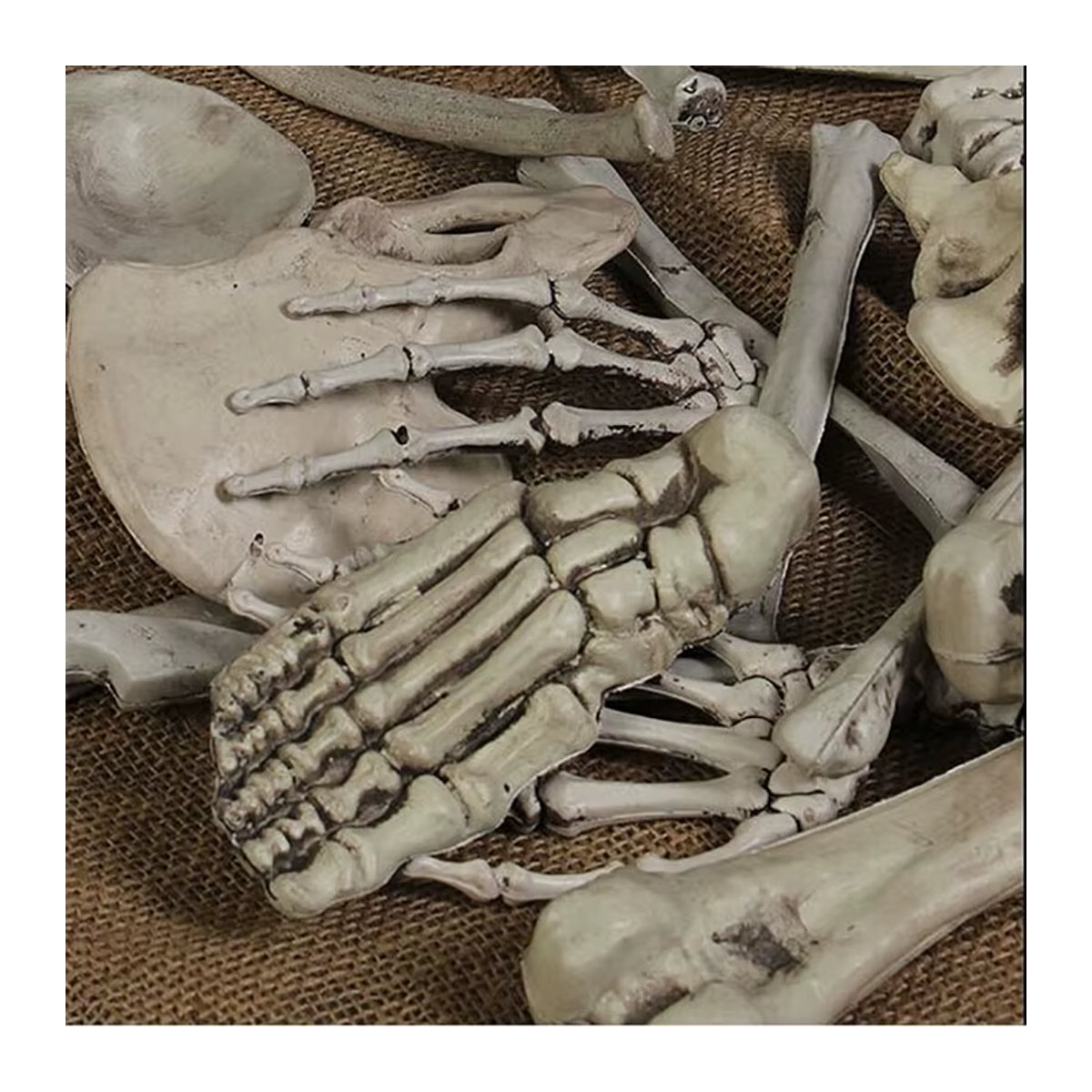 ZJMZYM Halloween Skelett Set 28-teilig in Weiß aus Kunststoff für die Außen- und Hofdekoration - Bild 4
