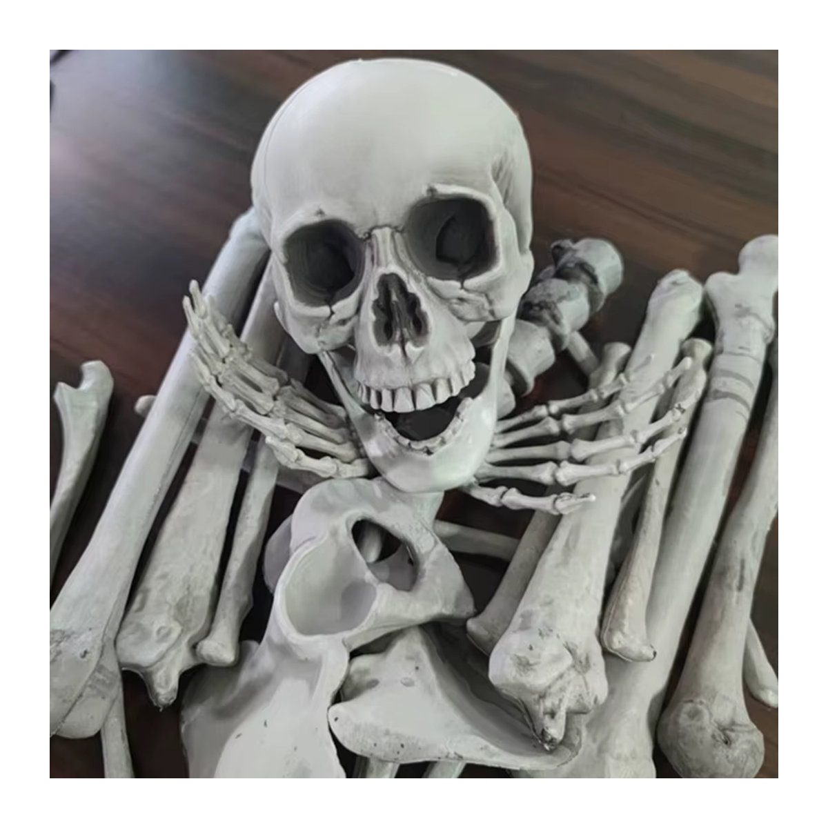 ZJMZYM Halloween Skelett Set 28-teilig in Weiß aus Kunststoff für die Außen- und Hofdekoration - Bild 6