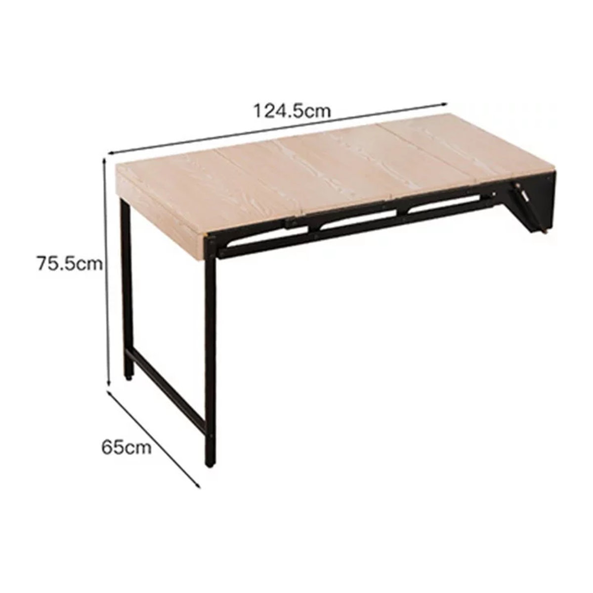 ZJMZYM Wandklapptisch aus Massivholz in Braun als moderner Schreibtisch oder Esstisch - Bild 1