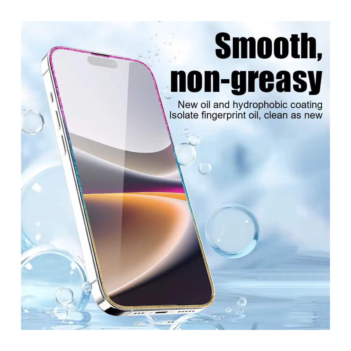 ZLNHIV Glitter Schutzhülle mit gehärtetem Glas für iPhone 15 Plus 14 13 12 Mini 11 Pro Max X XS XR transparent - Bild 2