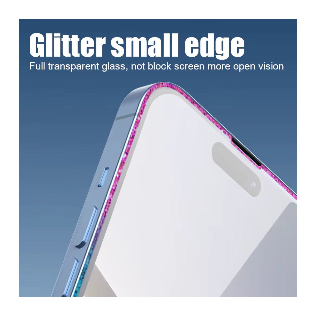 ZLNHIV Glitter Schutzhülle mit gehärtetem Glas für iPhone 15 Plus 14 13 12 Mini 11 Pro Max X XS XR transparent - Bild 5
