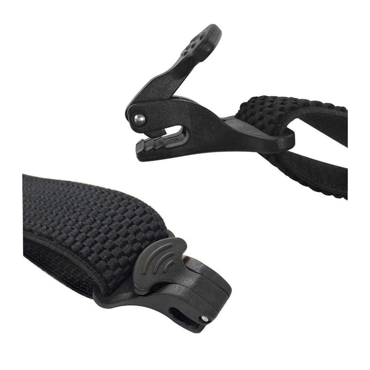 ZLQ&GOU Arbeits-Hosenträger in Schwarz mit X-Rücken, 3,8 cm Breite, elastisch und verstellbar mit 4 Kunststoff-Greifverschlüssen - Bild 4