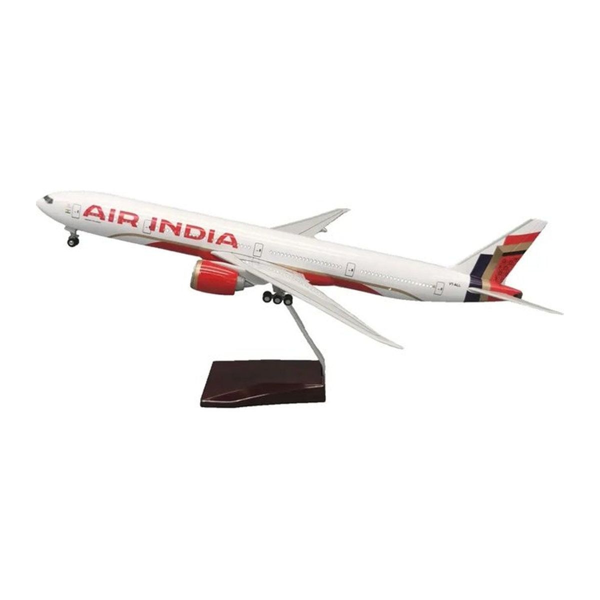 ZOCO Modellflugzeug Air India B777 Neo mit Display Basis, Weiß, 47 cm Länge - Bild 1