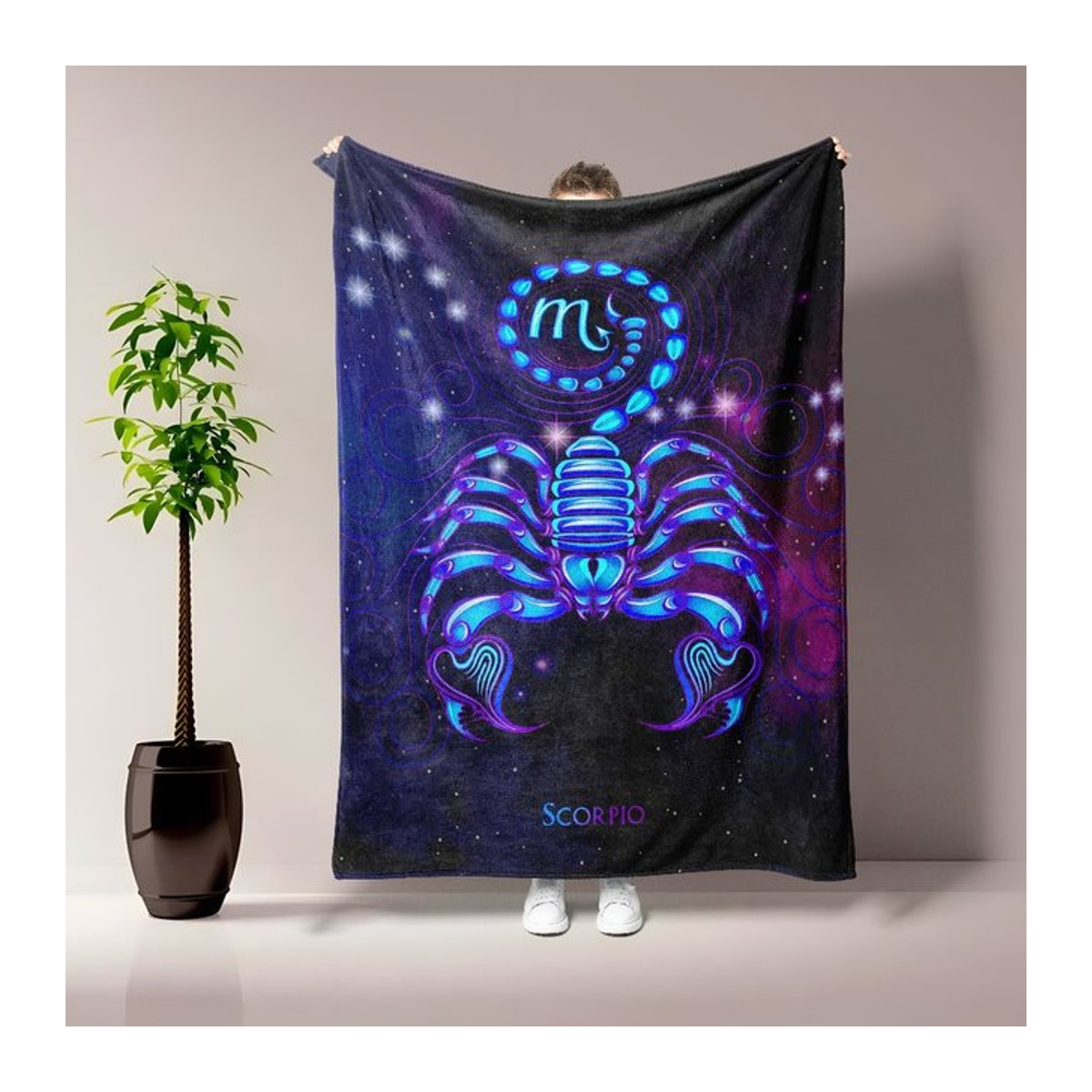 Zodiac HD-gedruckte Flanell-Decke mit Sternzeichen für Sofa und Bett - Bild 1