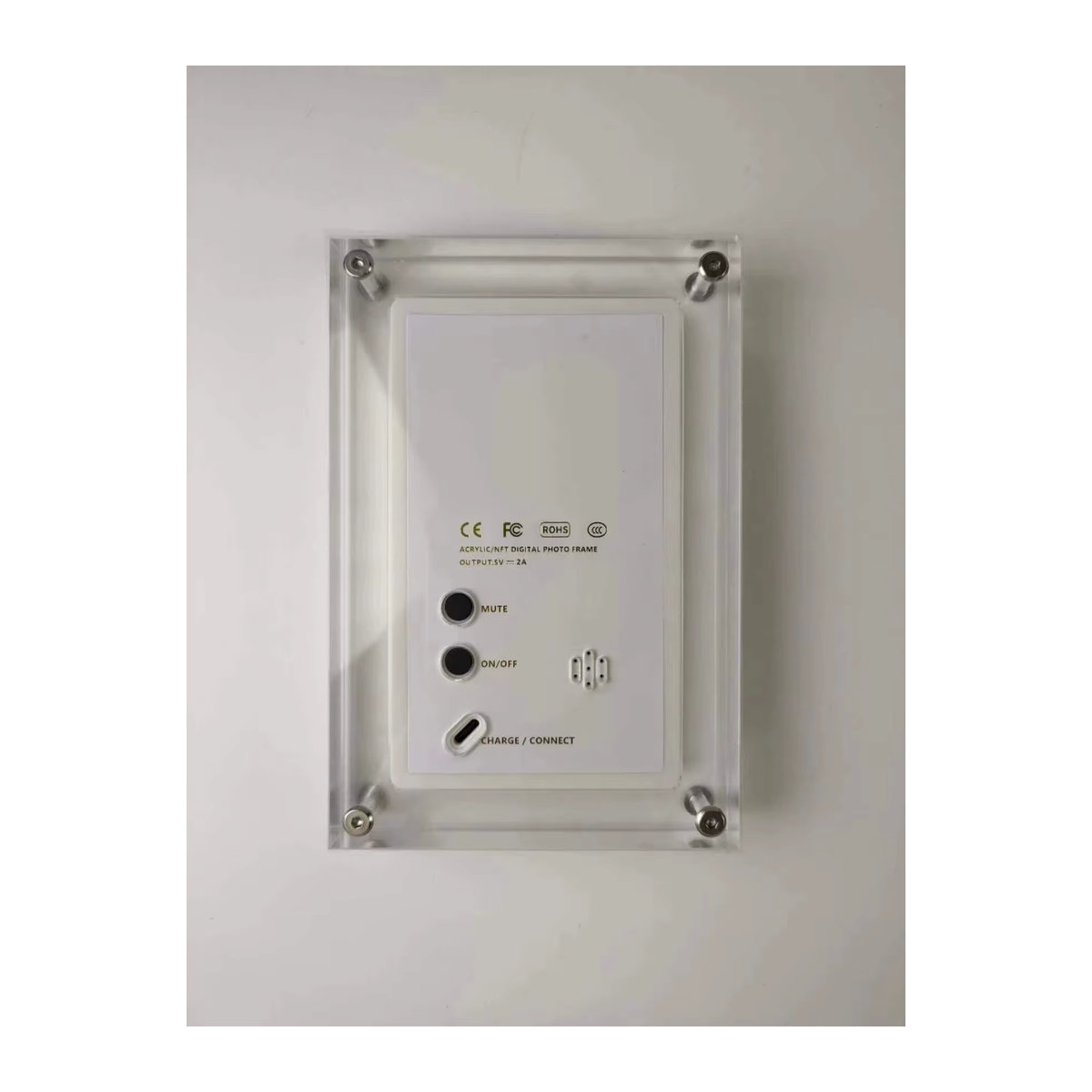 Zoeydam Digitaler Bilderrahmen aus Acryl mit 5 Zoll IPS-Display, transparent, mit Akku und internem Speicher - Bild 5
