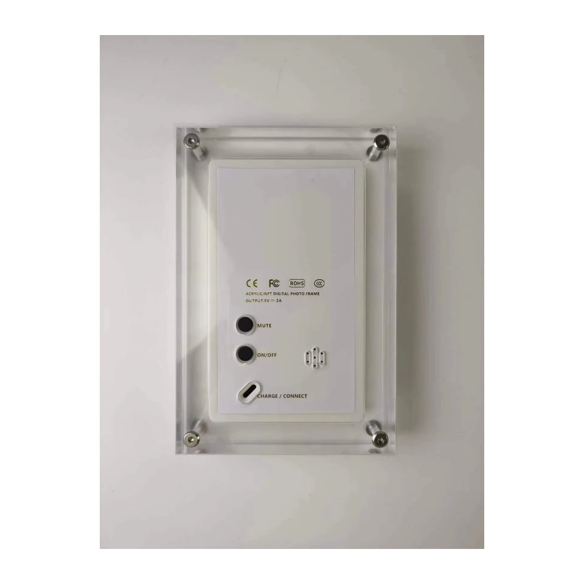 Zoeydam Digitaler Bilderrahmen aus Acryl mit IPS-Bildschirm, 12,7 cm Display, Akku und internem Speicher, transparent - Bild 5